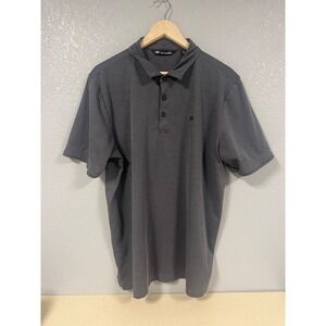 Travis Mathew Men's Golf Polo Shirt Dark Gray Short Sleeve Button Up XL